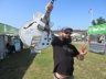 Guitar being raffled off, Folk Festival 2019