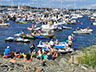 Enjoying festival from the water, Folk Festival 2021