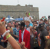 Jon Batiste working the crowd, Jazz Festival 2023